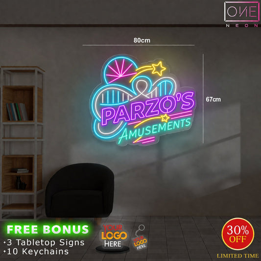 PARZO'S AMUSEMENTS | LED Neon Sign