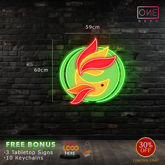 Custom logo | LED Neon Sign (2 waterproof signs)