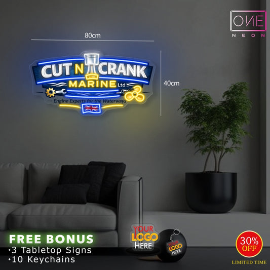 CUT N CRANK | LED Neon Sign