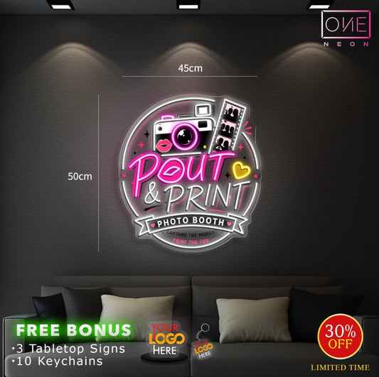 POUT & PRINT | LED Neon Sign