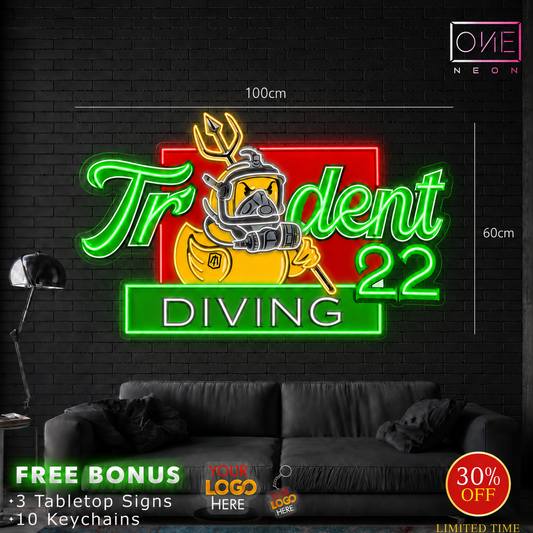 TRIDENT 22 DIVING 3 | LED Neon Sign