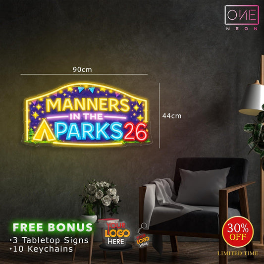 MANNERS IN THE PARKS 26 | LED Neon Sign (waterproof)