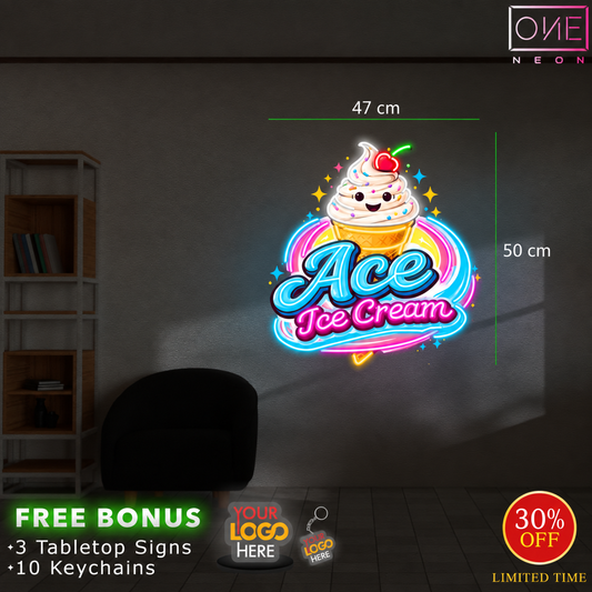 ACE ICE CREAM| LED Neon Sign