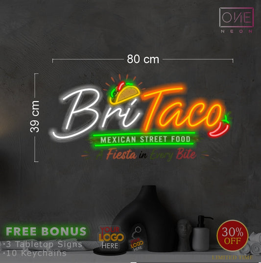 Britac mexican street food | Led Neon Sign