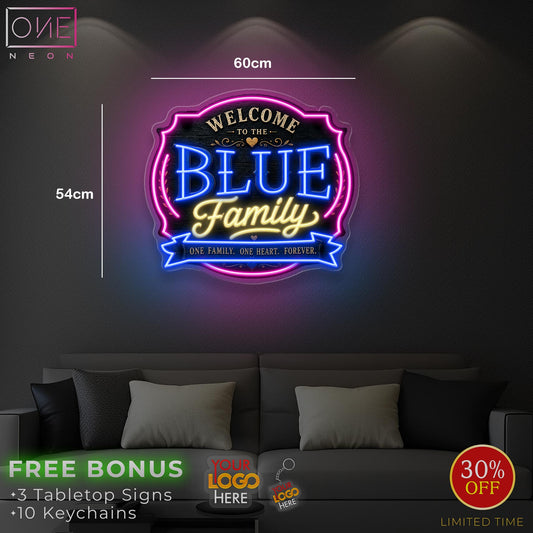 BLUE FAMILY | LED Neon Sign