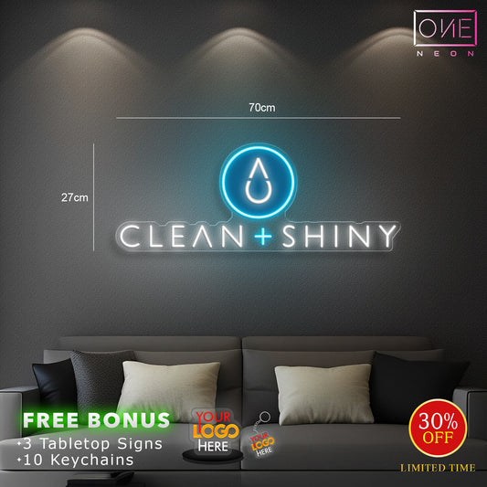 CLEAN + SHINY | LED Neon Sign
