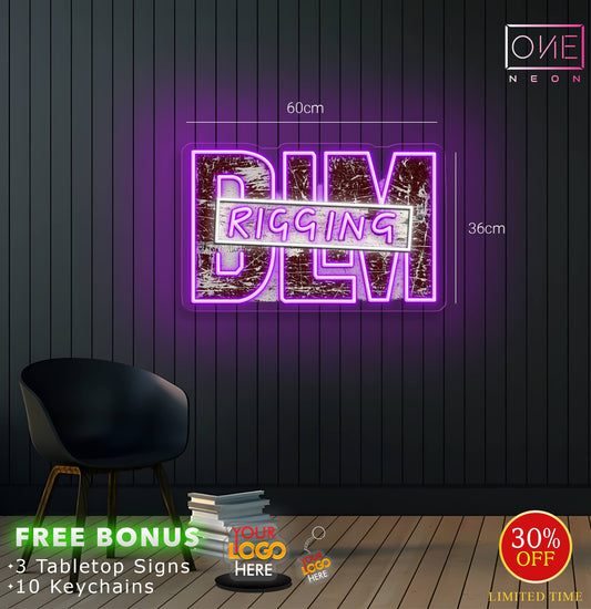RIGGING and DLM | LED Neon Sign (2 Signs)