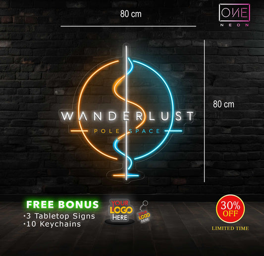 WANDERLUSH POLE SPACE | LED Neon Sign
