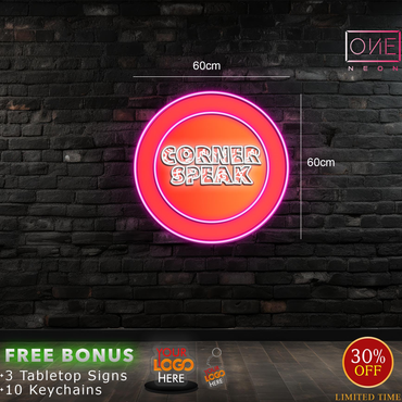 CORNER SPEAK | LED Neon Sign (2 signs)