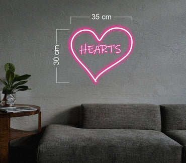 FAWKHAM NUTRITION+ Hearts ( 2 signs) | Led Neon Sign