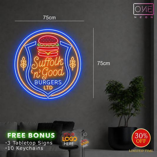 SUFFOLK N GOOD BURGERS LTD| LED Neon Sign