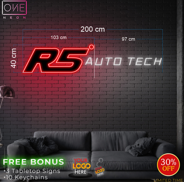R5 AUTO TECH | LED Neon Sign (2 Signs)