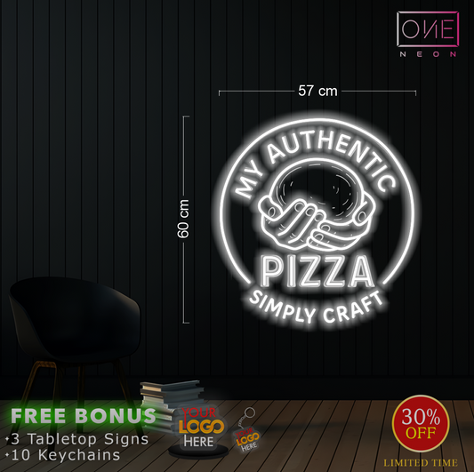 MY AUTHENTIC PIZZA | LED Neon Sign