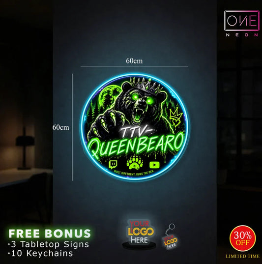 TTV QUEENBEARO | LED Neon Sign