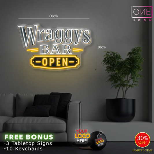 Wraggys bar open | LED Neon Sign