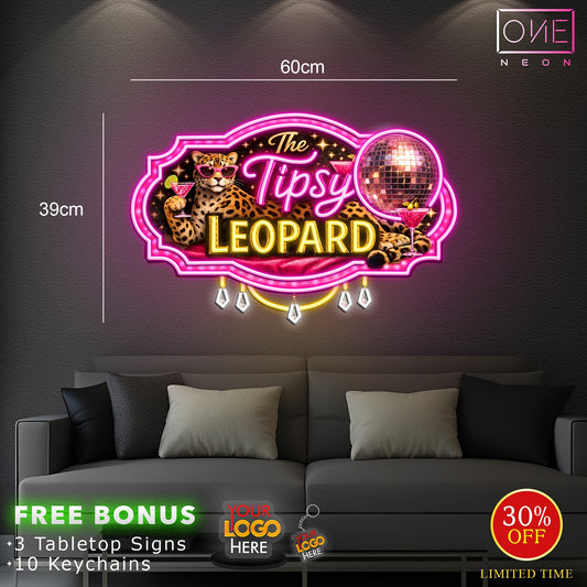 The Tipsy Leopard | Led Neon Sign