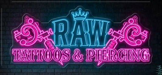 RAW TATTOOS | LED Neon Sign