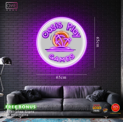 OASIS PLAY GAMES | LED Neon Sign
