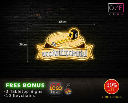 WOODWITHPOTENTIAL | LED Neon Sign (Outdoorsign)