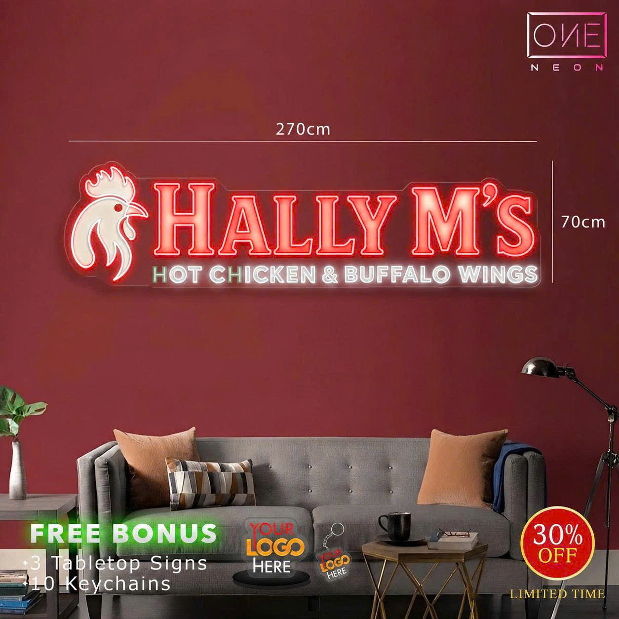 Hally M's | LED Neon Sign ( 7 signs)