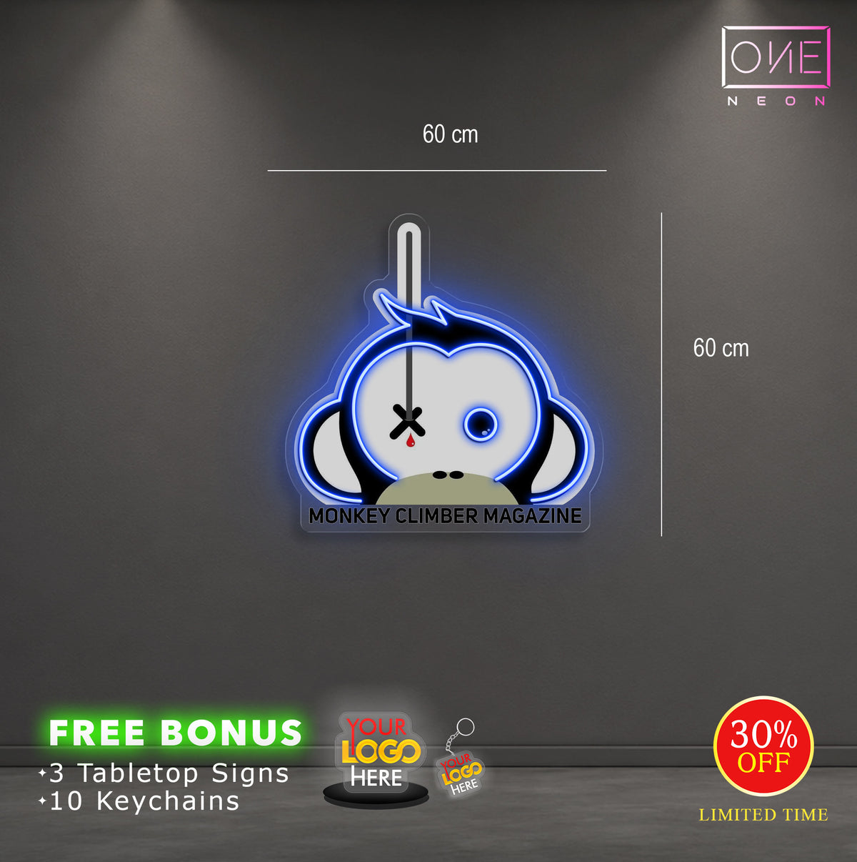 MONKEY CLIMBER 3 | LED Neon Sign (2 signs)