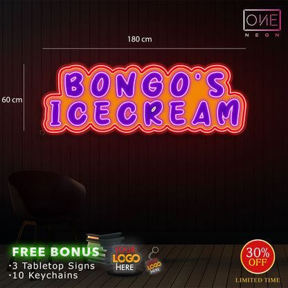 BONGO'S ICE CREAM | LED Neon Sign (RGB)