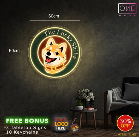 THE LUCKY SHIBA  | LED Neon Sign