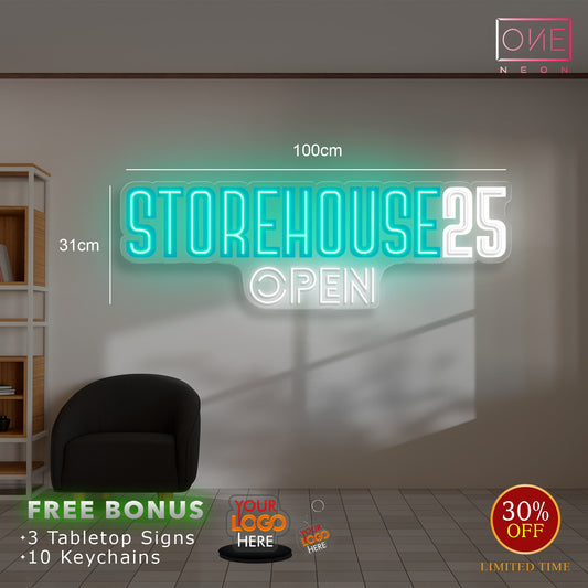 STOREHOUSE 25 OPEN | LED Neon Sign