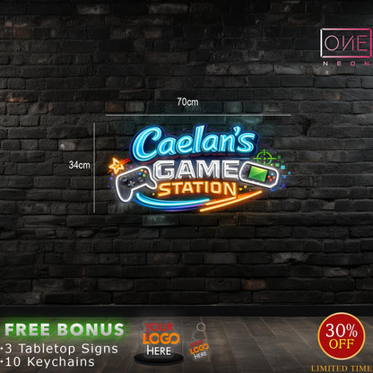 Caelan's Game Station | LED Neon Sign