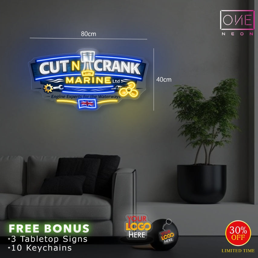 CUT N CRANK | LED Neon Sign
