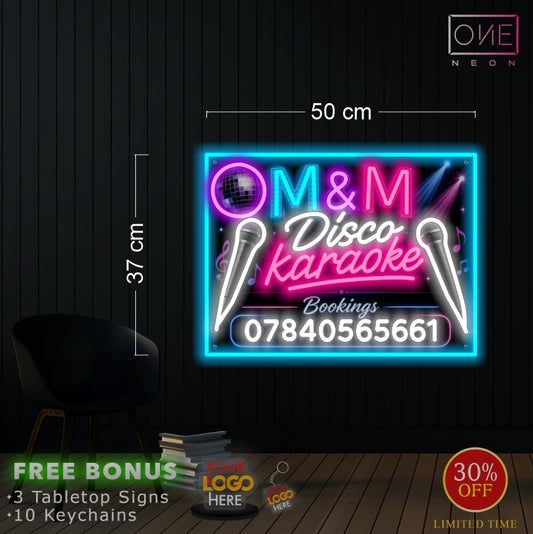 M & M Disco Karaoke | LED Neon Sign