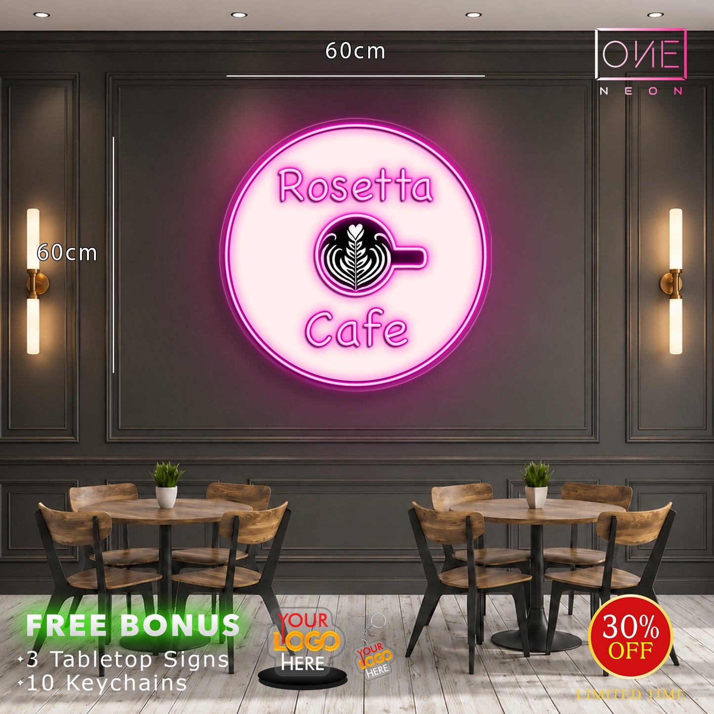 Rosetta Cafe | LED Neon Sign
