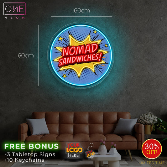 NOMAD SANDWICHES | LED Neon Sign (Express shipping)