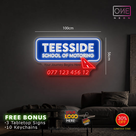 TEESSIDE SHOOL OF MOTORING | LED Neon Sign