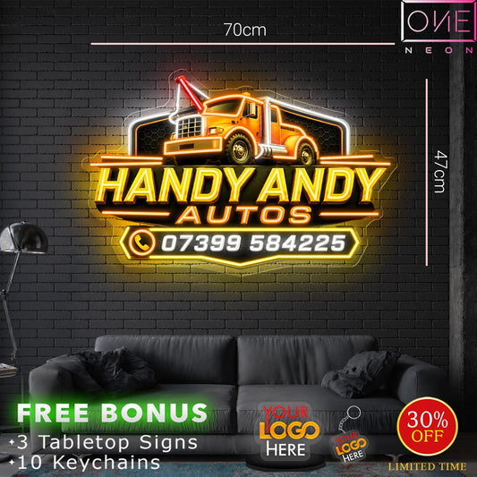 HANDY ANDY AUTOS | LED Neon Sign
