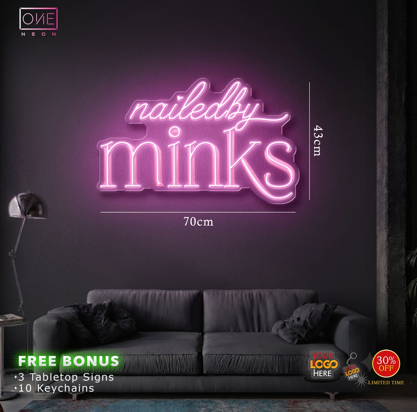 Nailedby minks | LED Neon Sign