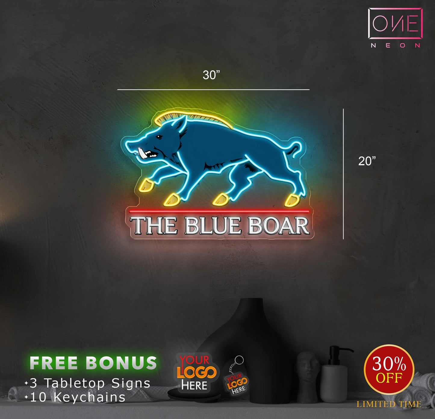 THE BLUE BOARD | LED Neon Sign