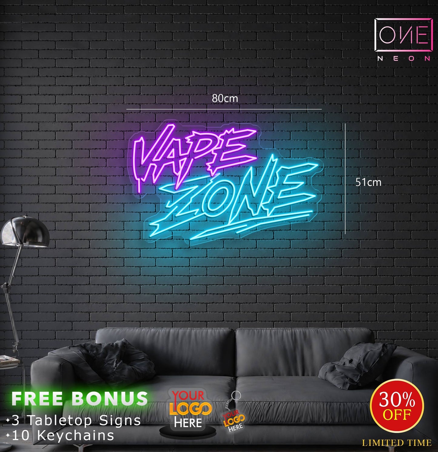 VAPE ZONE & SOPHIES | LED Neon Sign (2 signs)