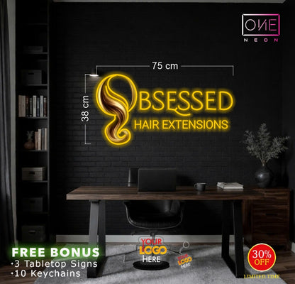 QBSESSED HAIR EXTENSIONS | LED Neon Sign