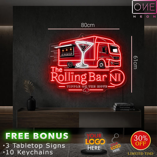 THE ROLLING BAR | LED Neon Sign