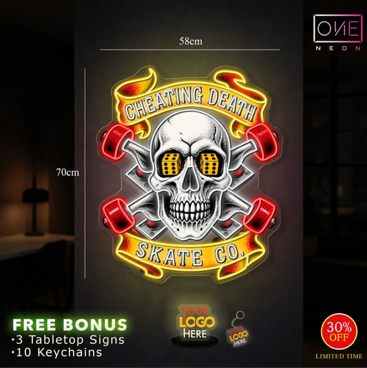 CHEATING DEATH SKATE CO | LED Neon Sign
