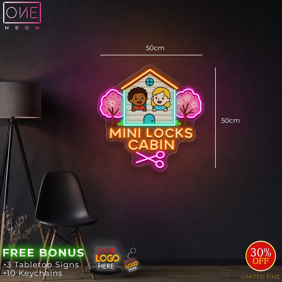 MINI LOCKS CABIN | LED Neon Sign