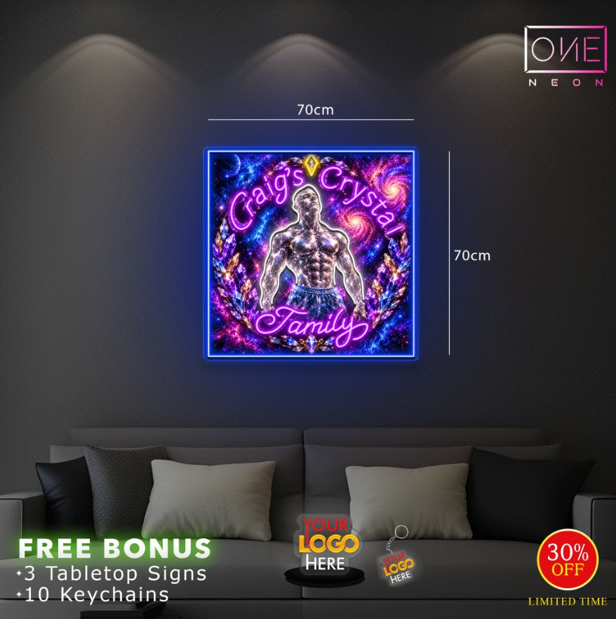 Craig's Crystal Family | LED Neon Sign
