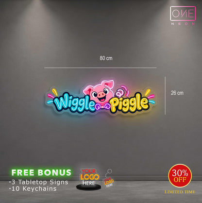 Wiggle Piggle | LED Neon Sign