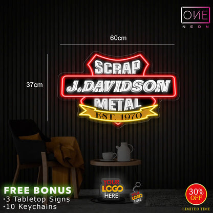 SCARP J.DAVIDSON METAL | LED Neon Sign