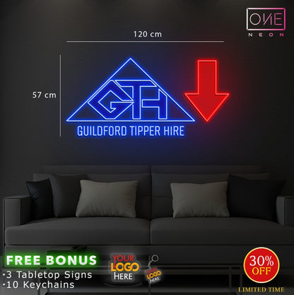 GTH logo | LED Neon Sign (waterproof option)