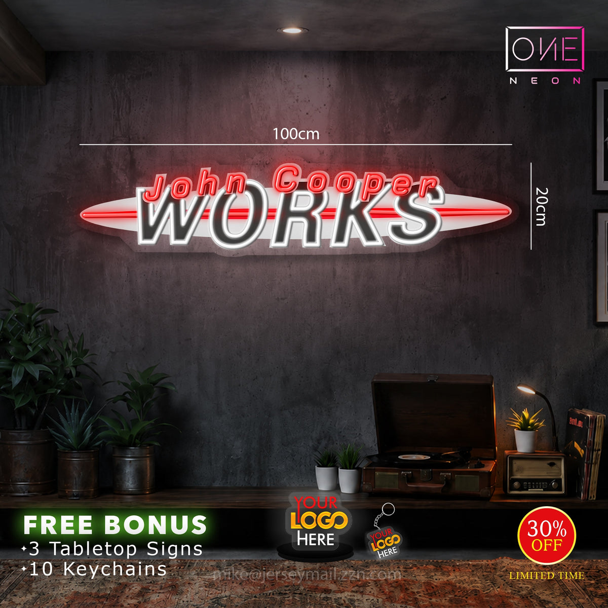 JOHN COOPER WORKS | LED Neon Sign (waterproof)