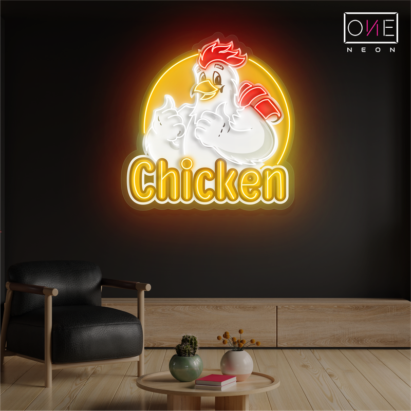 Enseigne néon LED Clucky's Chicken Artwork