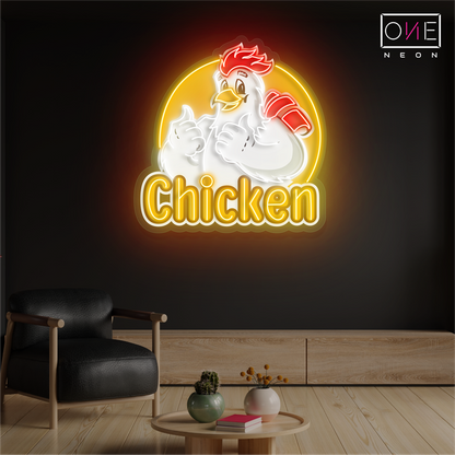 Enseigne néon LED Clucky's Chicken Artwork