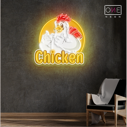 Enseigne néon LED Clucky's Chicken Artwork
